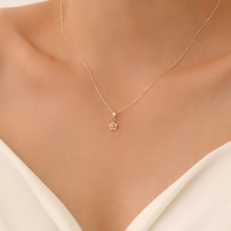 Taşlı Yıldız Kolye